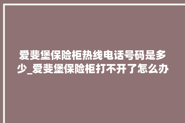 爱斐堡保险柜热线电话号码是多少_爱斐堡保险柜打不开了怎么办 。保险柜