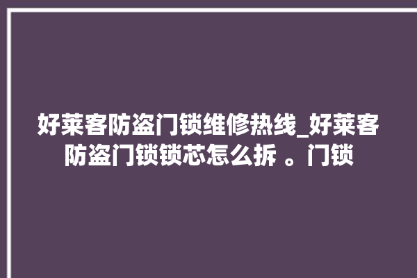 好莱客防盗门锁维修热线_好莱客防盗门锁锁芯怎么拆 。门锁