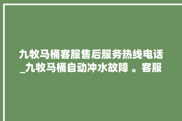 九牧马桶客服售后服务热线电话_九牧马桶自动冲水故障 。客服