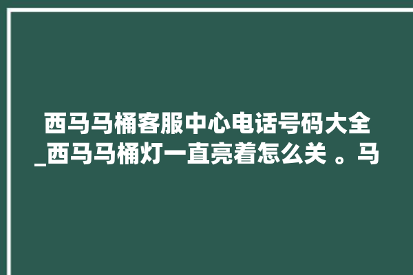 西马马桶客服中心电话号码大全_西马马桶灯一直亮着怎么关 。马马