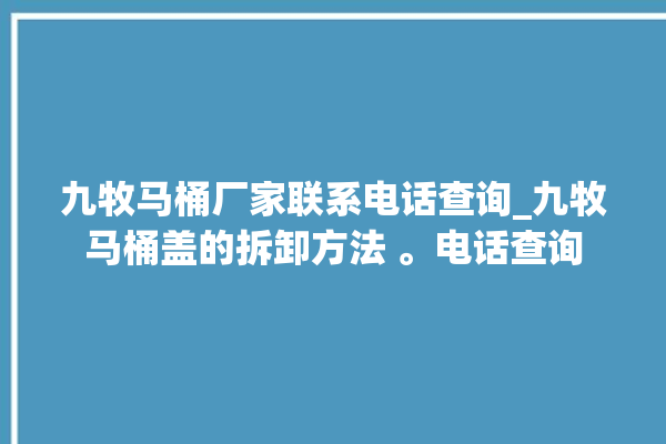 九牧马桶厂家联系电话查询_九牧马桶盖的拆卸方法 。电话查询