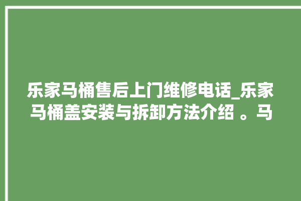 乐家马桶售后上门维修电话_乐家马桶盖安装与拆卸方法介绍 。马桶盖