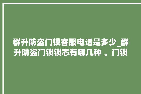 群升防盗门锁客服电话是多少_群升防盗门锁锁芯有哪几种 。门锁