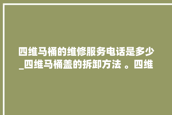 四维马桶的维修服务电话是多少_四维马桶盖的拆卸方法 。四维