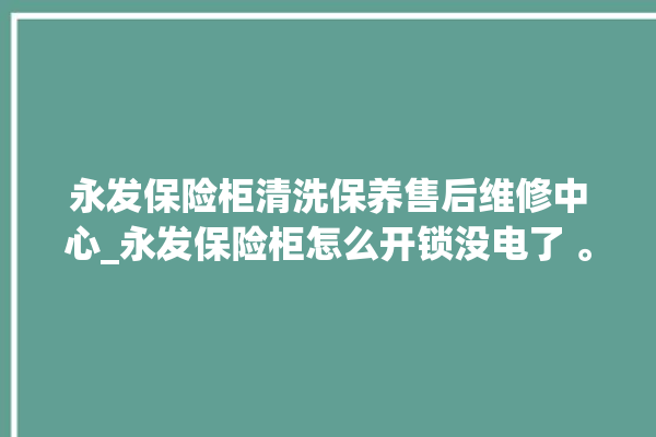 永发保险柜清洗保养售后维修中心_永发保险柜怎么开锁没电了 。永发