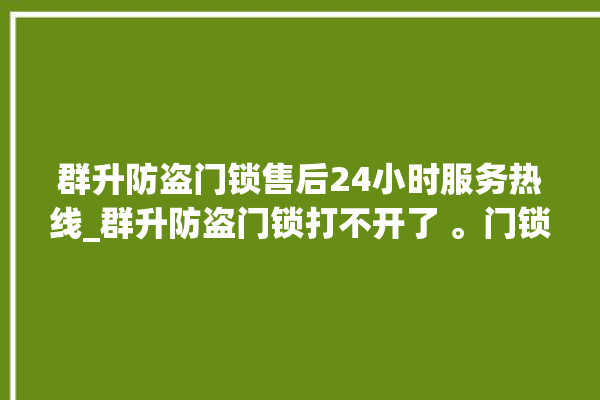 群升防盗门锁售后24小时服务热线_群升防盗门锁打不开了 。门锁