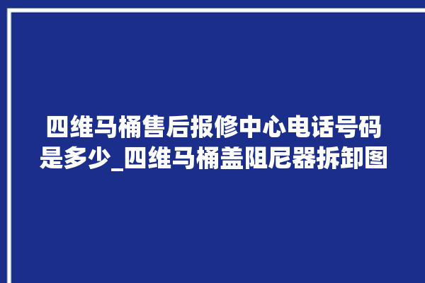 四维马桶售后报修中心电话号码是多少_四维马桶盖阻尼器拆卸图解 。四维