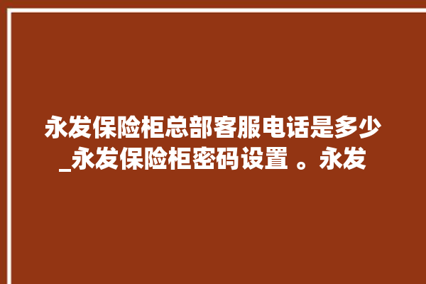 永发保险柜总部客服电话是多少_永发保险柜密码设置 。永发