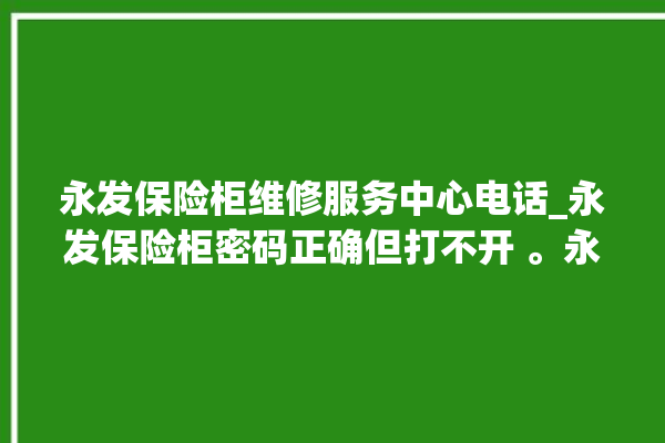 永发保险柜维修服务中心电话_永发保险柜密码正确但打不开 。永发