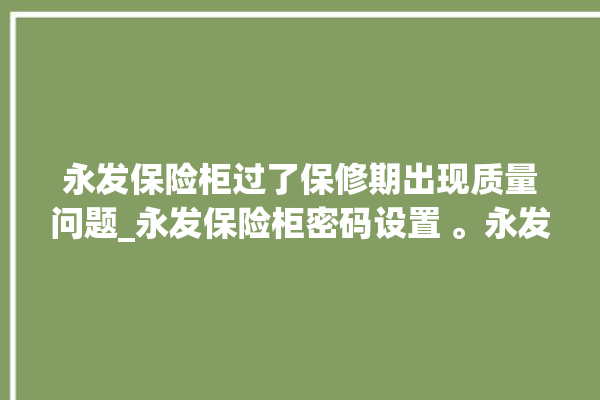 永发保险柜过了保修期出现质量问题_永发保险柜密码设置 。永发