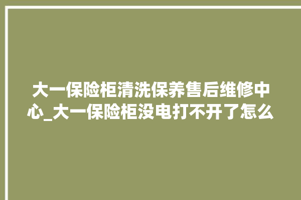 大一保险柜清洗保养售后维修中心_大一保险柜没电打不开了怎么办 。保险柜