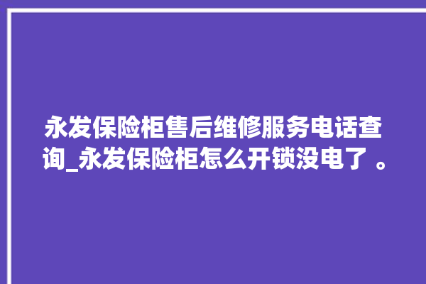 永发保险柜售后维修服务电话查询_永发保险柜怎么开锁没电了 。永发