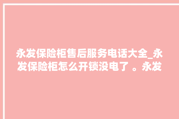 永发保险柜售后服务电话大全_永发保险柜怎么开锁没电了 。永发