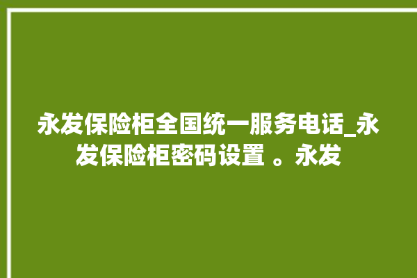 永发保险柜全国统一服务电话_永发保险柜密码设置 。永发