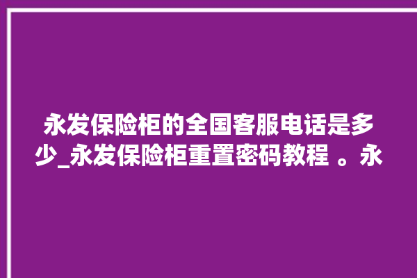 永发保险柜的全国客服电话是多少_永发保险柜重置密码教程 。永发