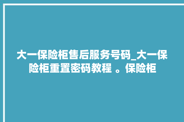 大一保险柜售后服务号码_大一保险柜重置密码教程 。保险柜