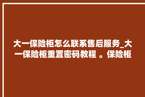 大一保险柜怎么联系售后服务_大一保险柜重置密码教程 。保险柜