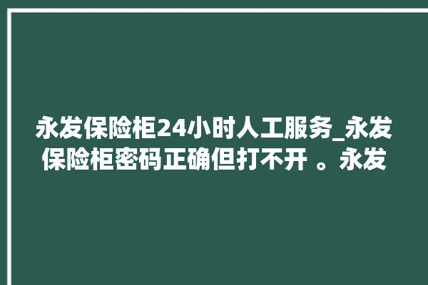 永发保险柜24小时人工服务_永发保险柜密码正确但打不开 。永发