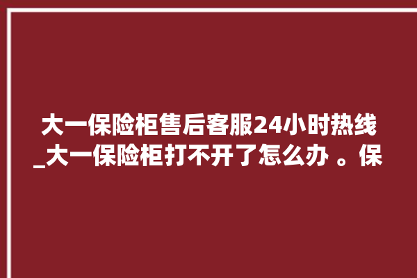 大一保险柜售后客服24小时热线_大一保险柜打不开了怎么办 。保险柜