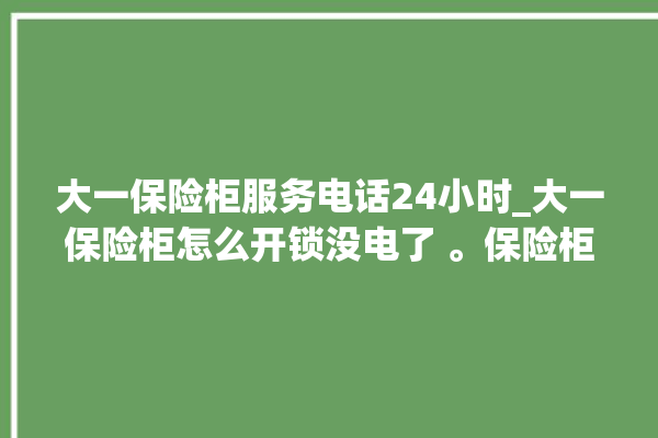 大一保险柜服务电话24小时_大一保险柜怎么开锁没电了 。保险柜