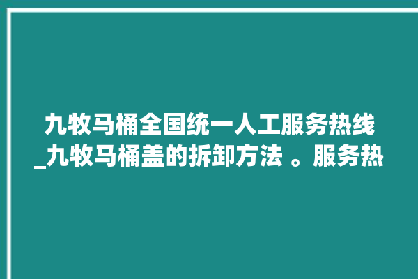 九牧马桶全国统一人工服务热线_九牧马桶盖的拆卸方法 。服务热线