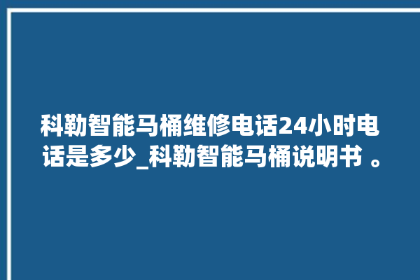 科勒智能马桶维修电话24小时电话是多少_科勒智能马桶说明书 。马桶