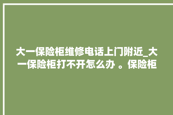 大一保险柜维修电话上门附近_大一保险柜打不开怎么办 。保险柜