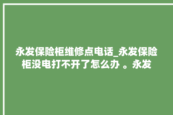 永发保险柜维修点电话_永发保险柜没电打不开了怎么办 。永发