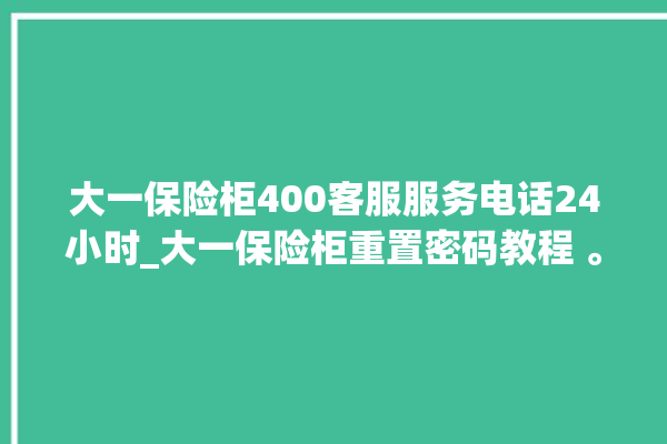 大一保险柜400客服服务电话24小时_大一保险柜重置密码教程 。保险柜