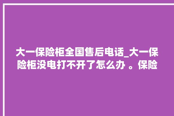 大一保险柜全国售后电话_大一保险柜没电打不开了怎么办 。保险柜