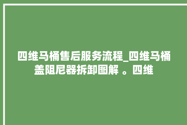 四维马桶售后服务流程_四维马桶盖阻尼器拆卸图解 。四维