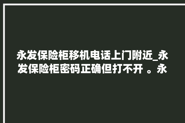 永发保险柜移机电话上门附近_永发保险柜密码正确但打不开 。永发