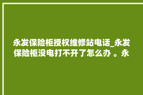 永发保险柜授权维修站电话_永发保险柜没电打不开了怎么办 。永发