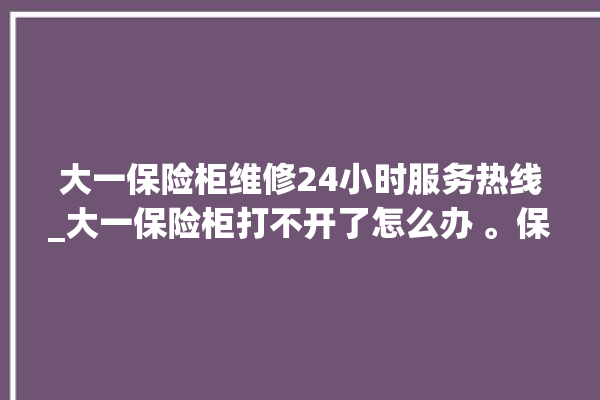 大一保险柜维修24小时服务热线_大一保险柜打不开了怎么办 。保险柜