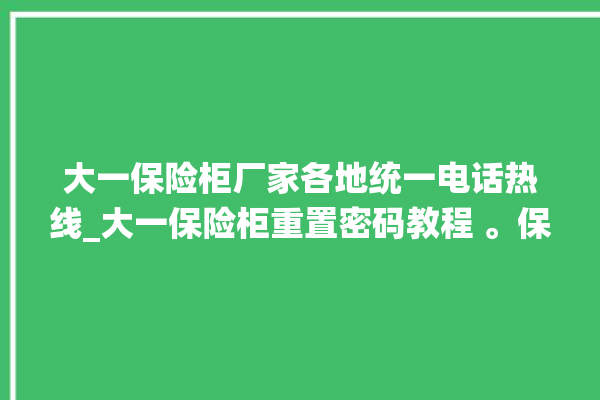 大一保险柜厂家各地统一电话热线_大一保险柜重置密码教程 。保险柜