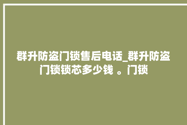 群升防盗门锁售后电话_群升防盗门锁锁芯多少钱 。门锁