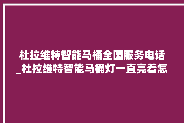 杜拉维特智能马桶全国服务电话_杜拉维特智能马桶灯一直亮着怎么关 。马桶