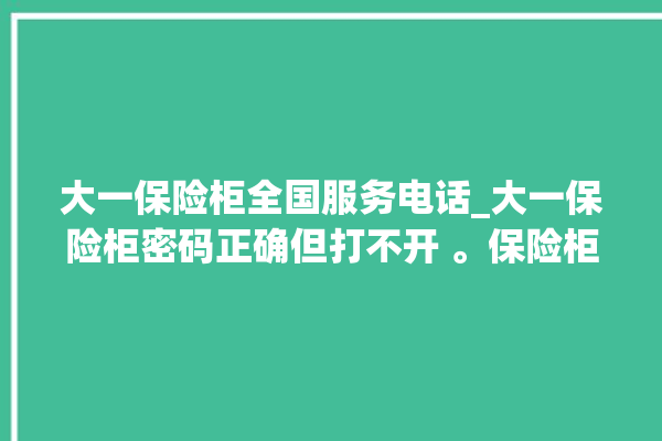 大一保险柜全国服务电话_大一保险柜密码正确但打不开 。保险柜