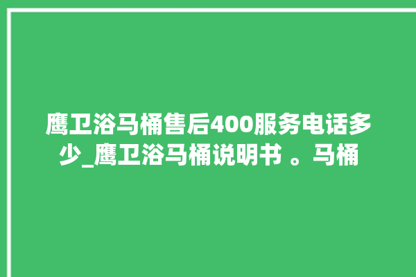 鹰卫浴马桶售后400服务电话多少_鹰卫浴马桶说明书 。马桶