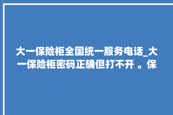 大一保险柜全国统一服务电话_大一保险柜密码正确但打不开 。保险柜