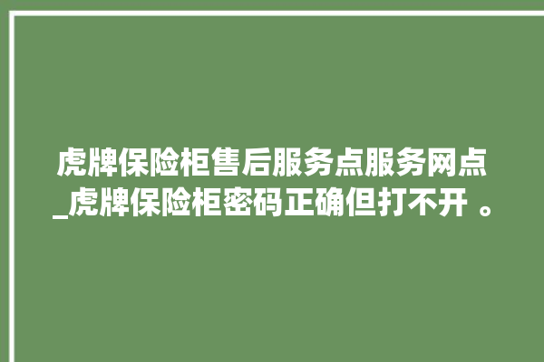 虎牌保险柜售后服务点服务网点_虎牌保险柜密码正确但打不开 。保险柜