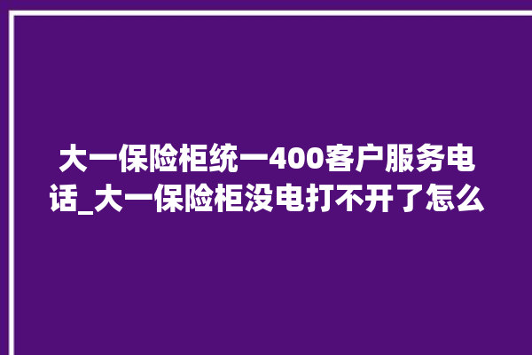 大一保险柜统一400客户服务电话_大一保险柜没电打不开了怎么办 。保险柜