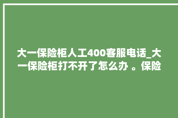 大一保险柜人工400客服电话_大一保险柜打不开了怎么办 。保险柜