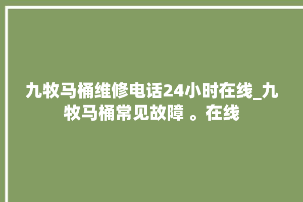 九牧马桶维修电话24小时在线_九牧马桶常见故障 。在线