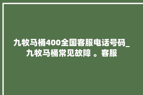 九牧马桶400全国客服电话号码_九牧马桶常见故障 。客服