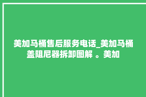 美加马桶售后服务电话_美加马桶盖阻尼器拆卸图解 。美加