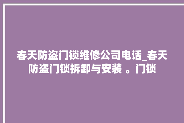 春天防盗门锁维修公司电话_春天防盗门锁拆卸与安装 。门锁