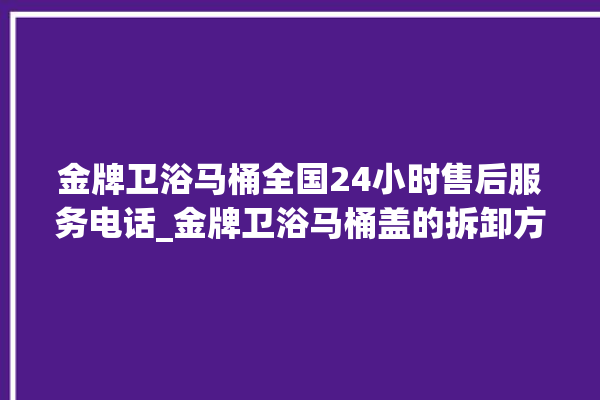 金牌卫浴马桶全国24小时售后服务电话_金牌卫浴马桶盖的拆卸方法 。卫浴