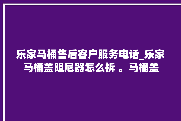 乐家马桶售后客户服务电话_乐家马桶盖阻尼器怎么拆 。马桶盖