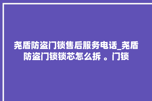 尧盾防盗门锁售后服务电话_尧盾防盗门锁锁芯怎么拆 。门锁